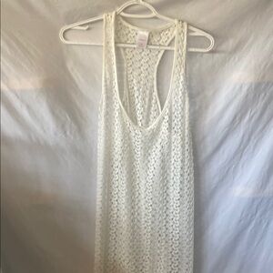 Xhilaration White Crochet Swim Coverup